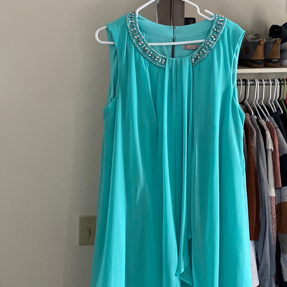 Teal knee length dress, never worn